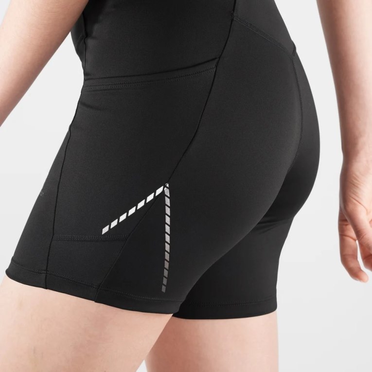 Black Salomon Cross Run 5'' Short Women's Running Tights | IE BO3179